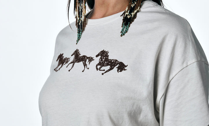 Horses Crop T-shirt